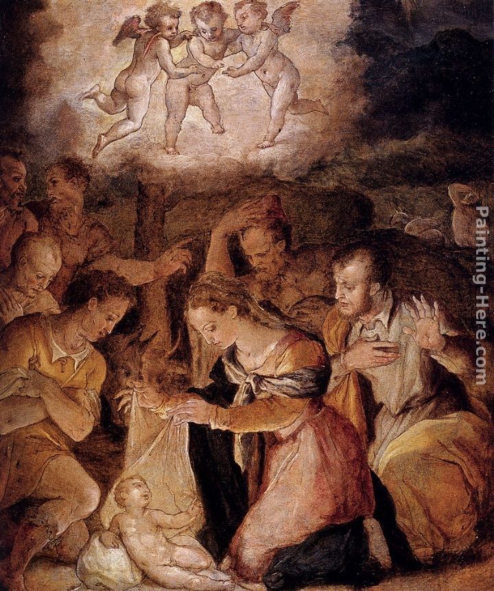 Giorgio Vasari The Nativity With The Adoration Of The Shepherds